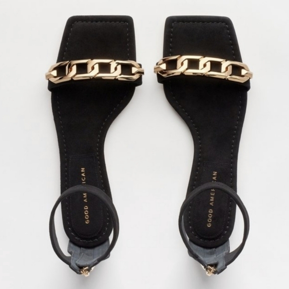 Good American Shoes - Good American Chain Ankle Strap Sandal Women's 7